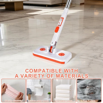 360 FlexiMop- Disposable Dust Mop Reusable Clip-On Cloth/Wipe