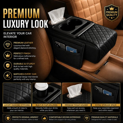 ComfyDrive™ 5 in 1 Universal Fit Car Armrest Console Cushion(1-Year Warranty)