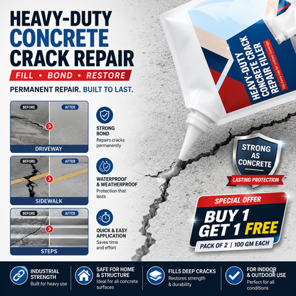 CrackSeal Pro-Heavy Duty Concrete Repair Adhesive (BUY 1 GET 1 FREE)