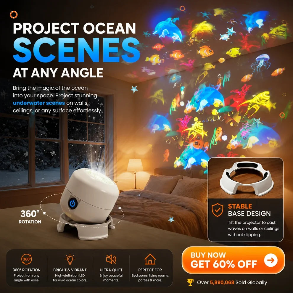 KidsFun™ Ocean LED Projector Night Light