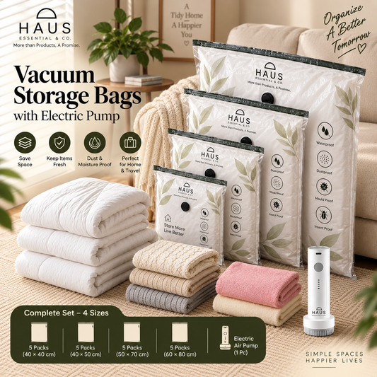 15 Vacuum Storage Bags with Air Pump