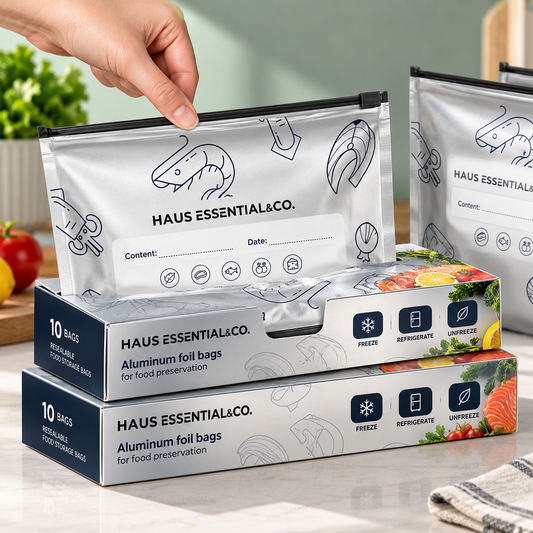 Aluminium Foil Food Storage Bag Set (Pack of 30)