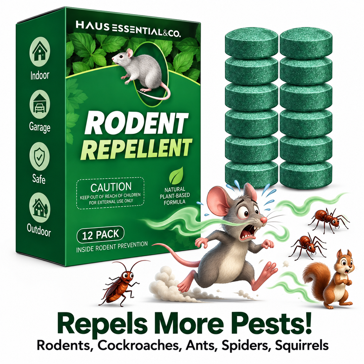 PestAway™ Rat & Cockroach Repellent Tablets(Pack of 12)