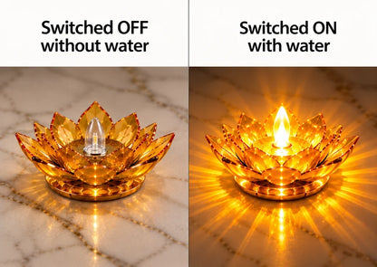 Lotus 3D Reflection Water Sensor Led Diya-Festive Sale