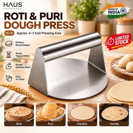 Roti & Puri Dough Press Kitchen Helper (Stainless Steel food Grade)