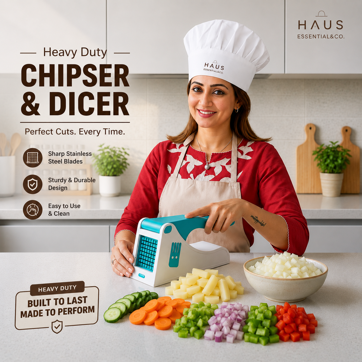 Heavy Duty Vegetable & fruit chopper chipser & dicer