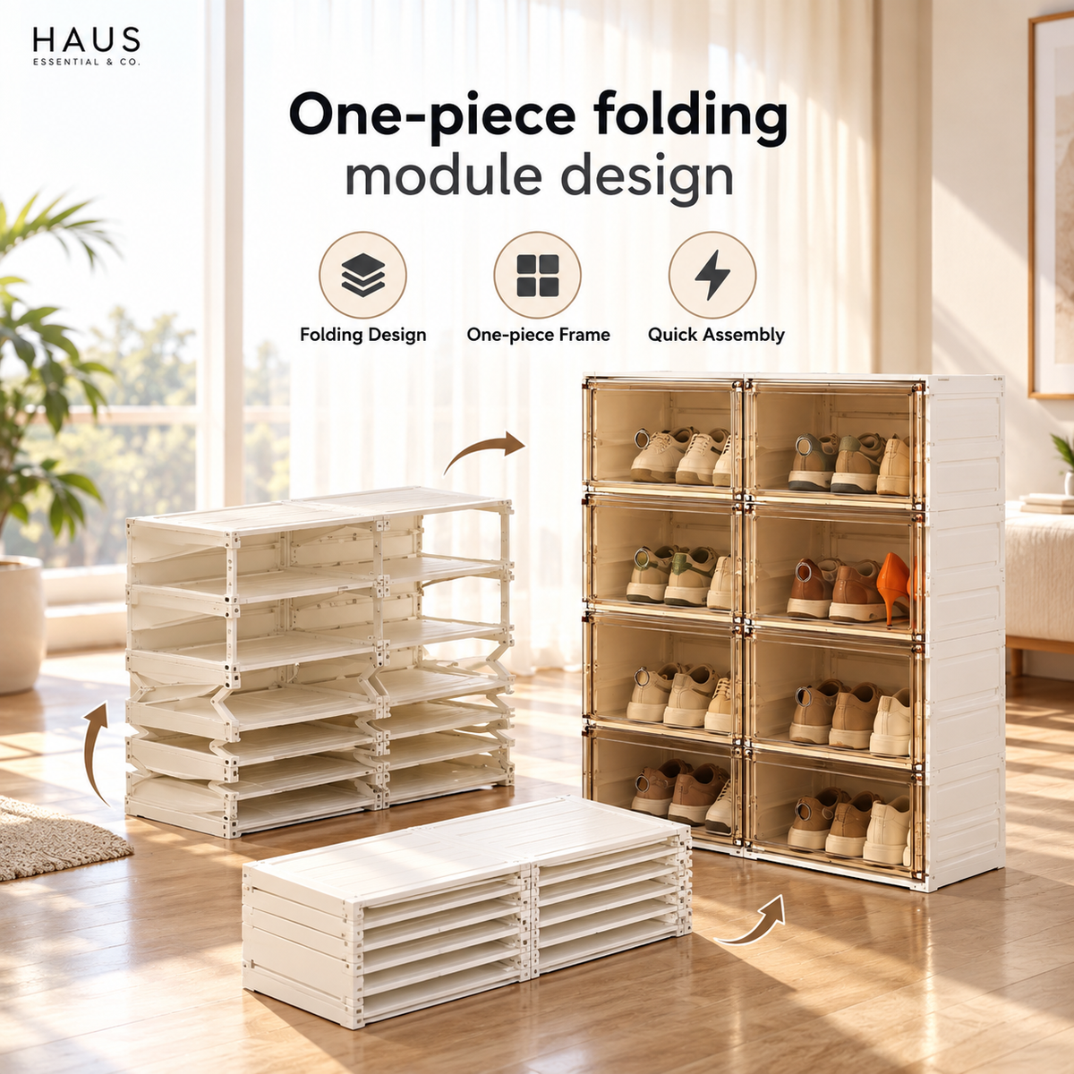 Premium Foldable Shoe Rack Shelf 8 Layer (1-Year Warranty)