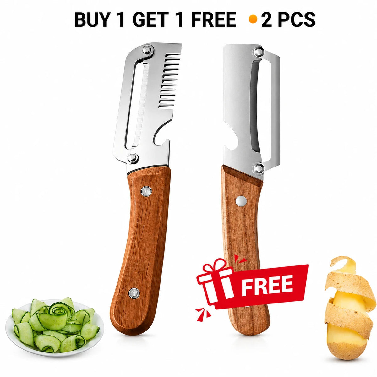 FastPeeler™ Vegetable Peeler for Kitchen-1 Year Warranty | High-Grade