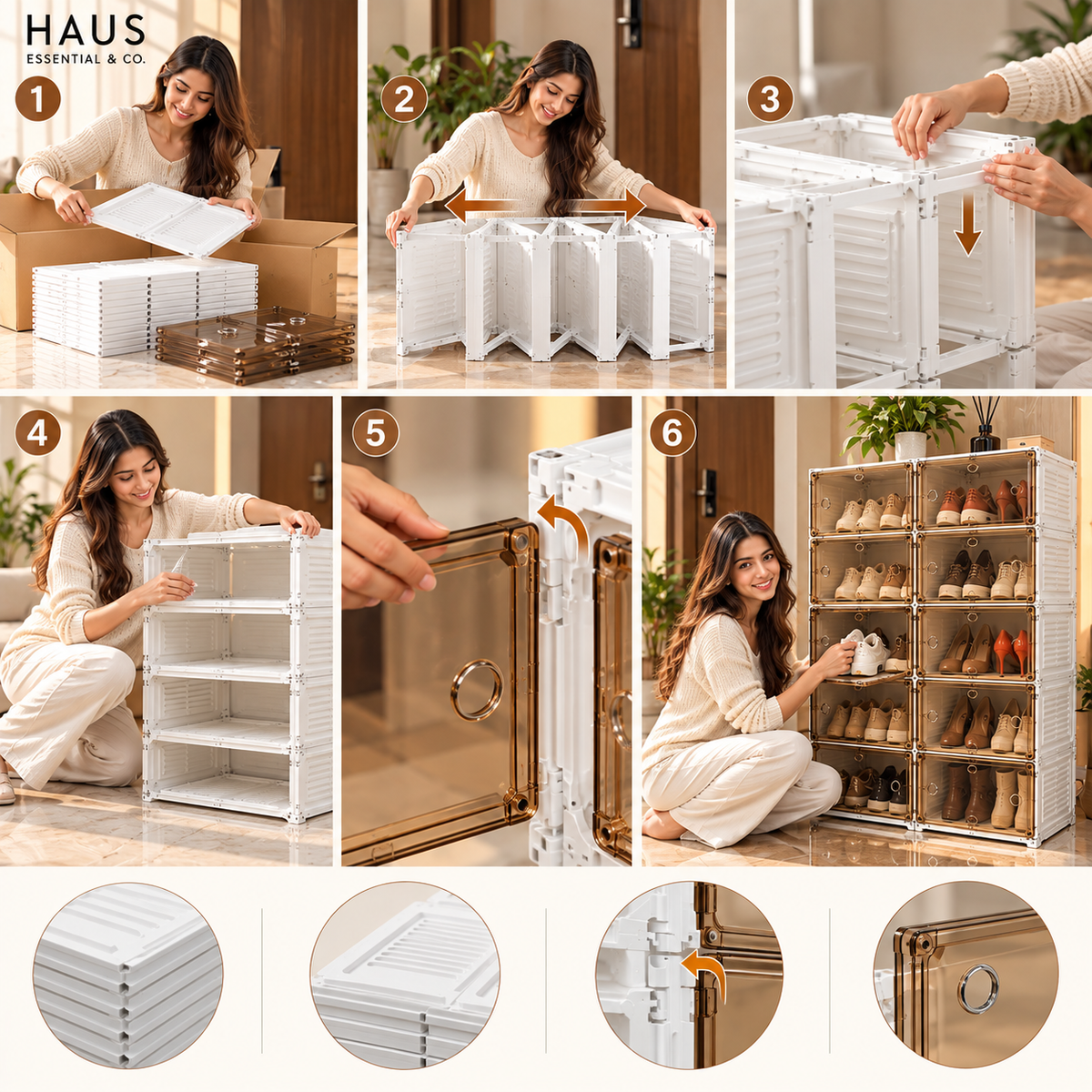 Premium Foldable Shoe Rack Shelf 8 Layer (1-Year Warranty)